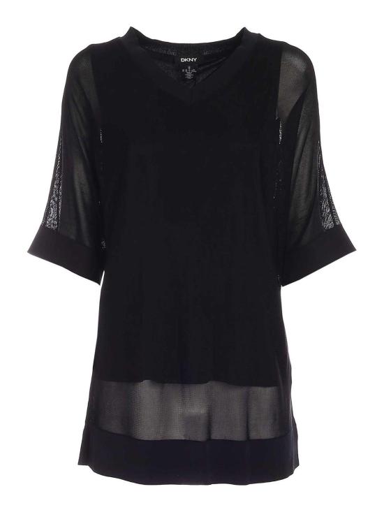  디케이엔와이 블라우스 P0DSUFT1BLK Black