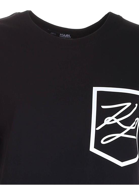  칼라거펠트 반팔 티셔츠 216W1786999 Black - KARL LAGERFELD