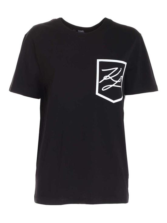  칼라거펠트 반팔 티셔츠 216W1786999 Black