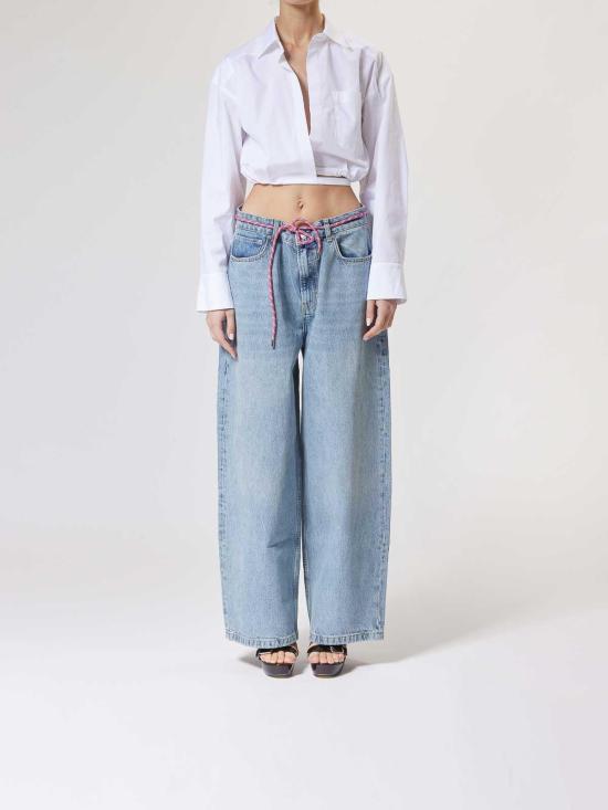  모스키노 스트레이트 팬츠 251K1031432171295 Blue - MOSCHINO