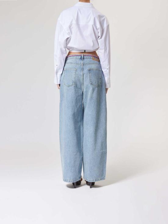  모스키노 스트레이트 팬츠 251K1031432171295 Blue - MOSCHINO