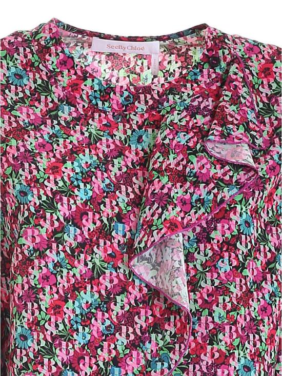  씨바이클로에 블라우스 CHS21WHT070269CB Fuchsia - SEE BY CHLOE'