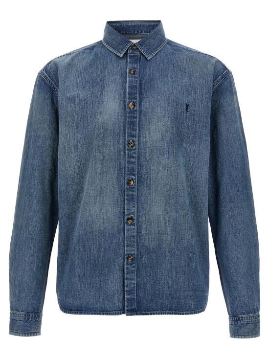 25FW 생로랑 긴팔 셔츠 823437Y14MJ4248 Blue