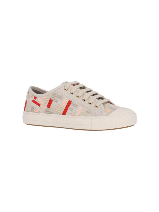 25SS 펜디 도미노 패브릭 로우탑 스니커즈 8E8325 ARIV F1SZE Beige - FENDI