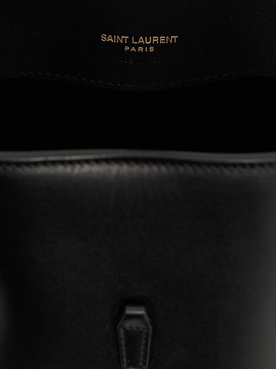 26FW 생로랑 르 37 미니 샤이니 레더 버킷백 7658702R20W1000 Black - SAINT LAURENT
