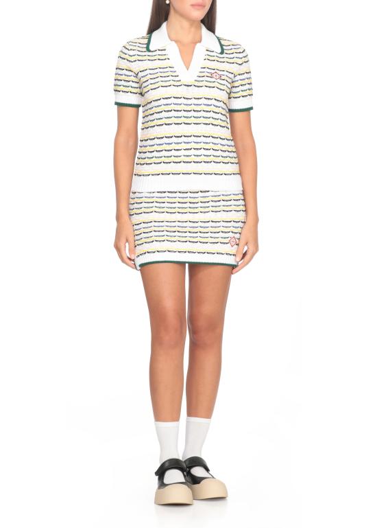 25FW 카사블랑카 반팔 티셔츠 WPF25KW101501 COTTON White - CASABLANCA