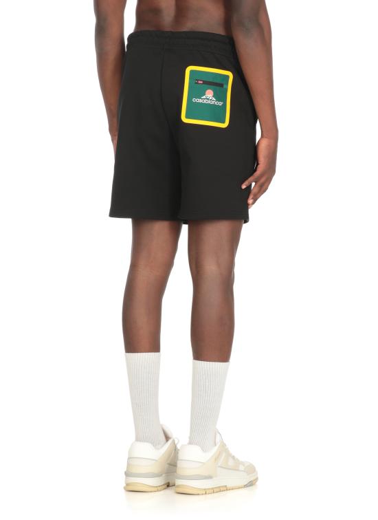 25FW 카사블랑카 숏팬츠 MPF25JTR27901 BLACK LOOPBACK Black - CASABLANCA