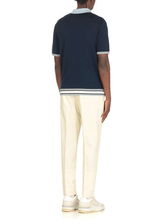 25FW 카사블랑카 폴로 티셔츠 MPF25KW100201 MERINO Blue - CASABLANCA