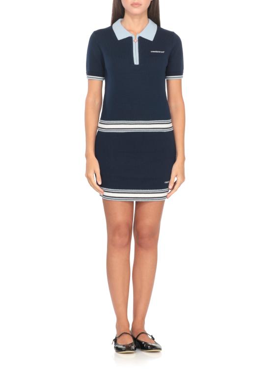 25FW 카사블랑카 반팔 티셔츠 WPF25KW102001 MERINO Blue - CASABLANCA