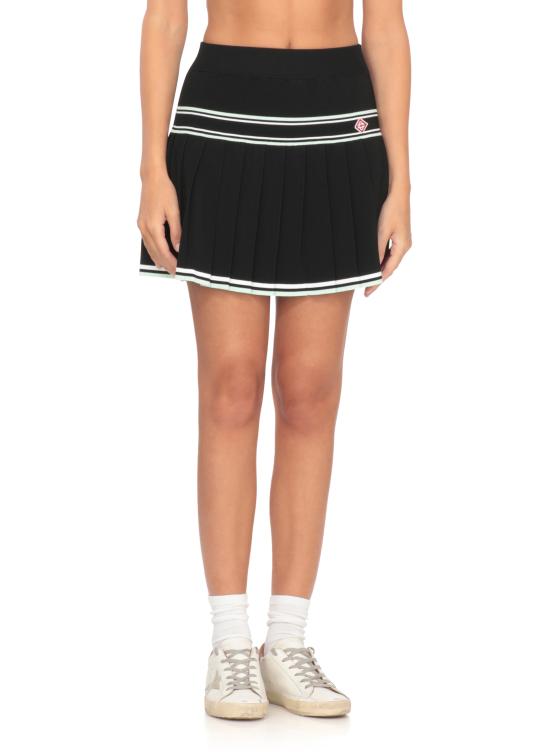 25FW 카사블랑카 숏 스커트 WPF25KW102701 VISCOSE Black - CASABLANCA