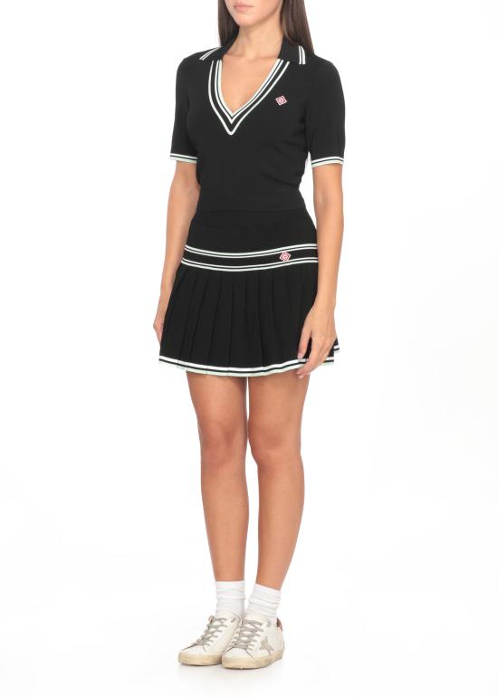 25FW 카사블랑카 숏 스커트 WPF25KW102701 VISCOSE Black - CASABLANCA