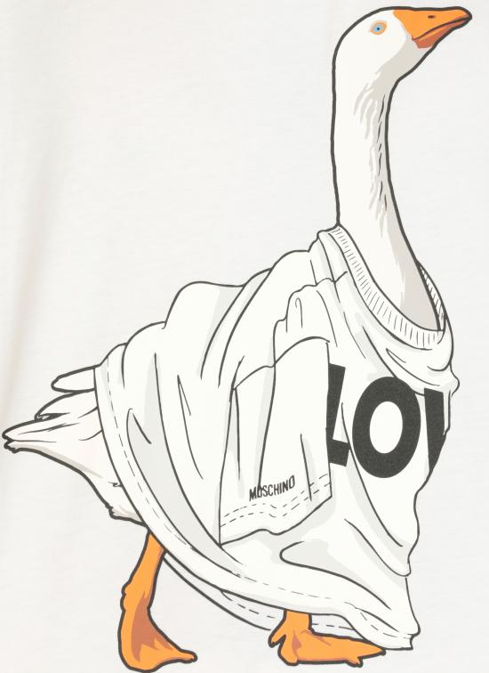 25FW 모스키노 반팔 티셔츠 0711 52411001 White - MOSCHINO