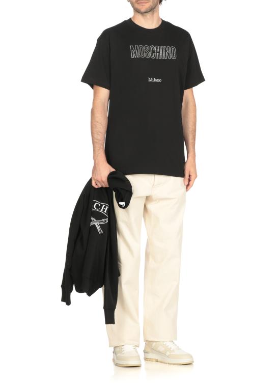 25FW 모스키노 반팔 티셔츠 0726 52411555 Black - MOSCHINO