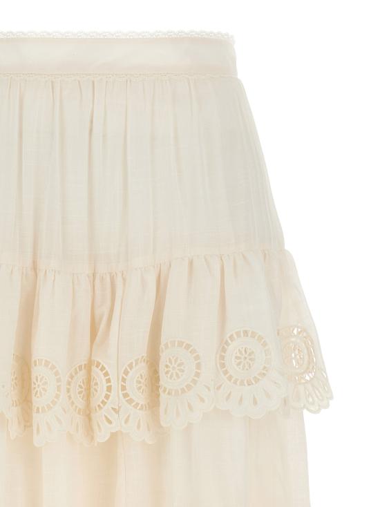 25FW 짐머만 스커트 4283SSS252IVO - ZIMMERMANN