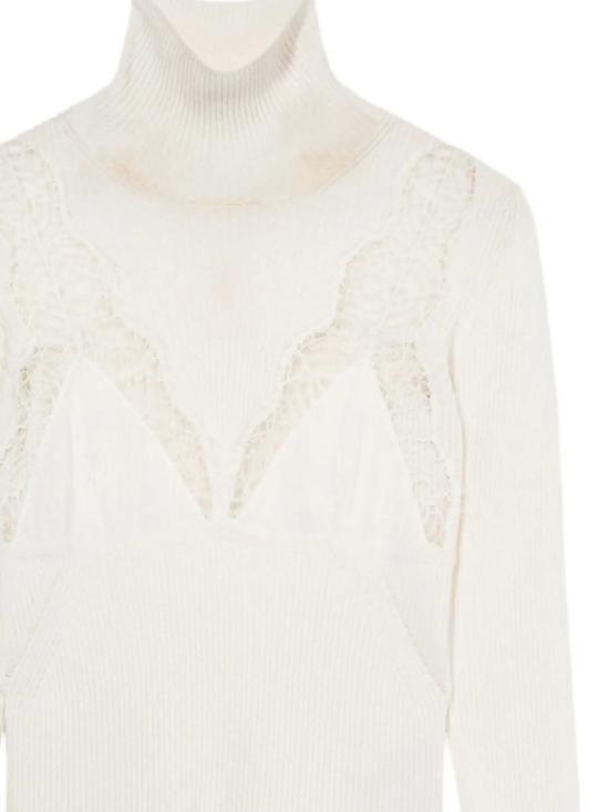 25FW 블루마린 스웨터 A522M620AN0102 WHITE PEARL - BLUMARINE