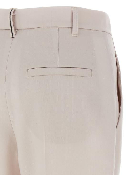 25FW 브루넬로 쿠치넬리 스트레이트 팬츠 MP513P9019C4239 WHITE - BRUNELLO CUCINELLI