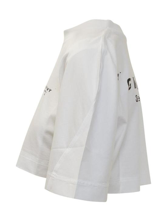 25FW 지방시 로고 크롭 티셔츠  BW70FKP75N 100 WHITE - GIVENCHY