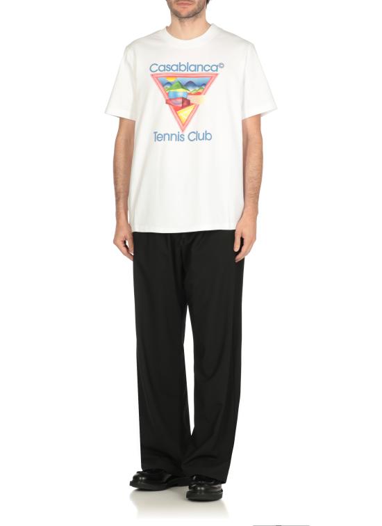 25FW 카사블랑카 반팔 티셔츠 MPF25JTS00101 WHITE White - CASABLANCA