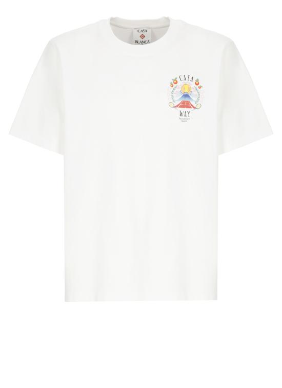 25FW 카사블랑카 반팔 티셔츠 MPF25JTS00108 WHITE White