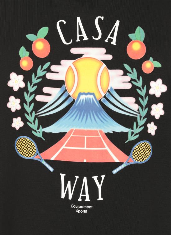 25FW 카사블랑카 반팔 티셔츠 MPF25JTS00109 BLACK Black - CASABLANCA