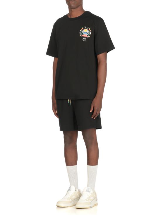 25FW 카사블랑카 반팔 티셔츠 MPF25JTS00109 BLACK Black - CASABLANCA