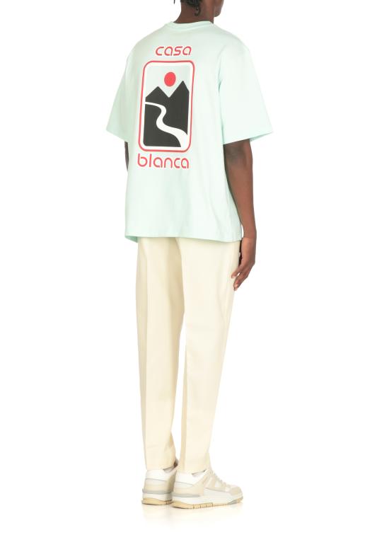 25FW 카사블랑카 반팔 티셔츠 MPF25JTS04403 MINT Green - CASABLANCA