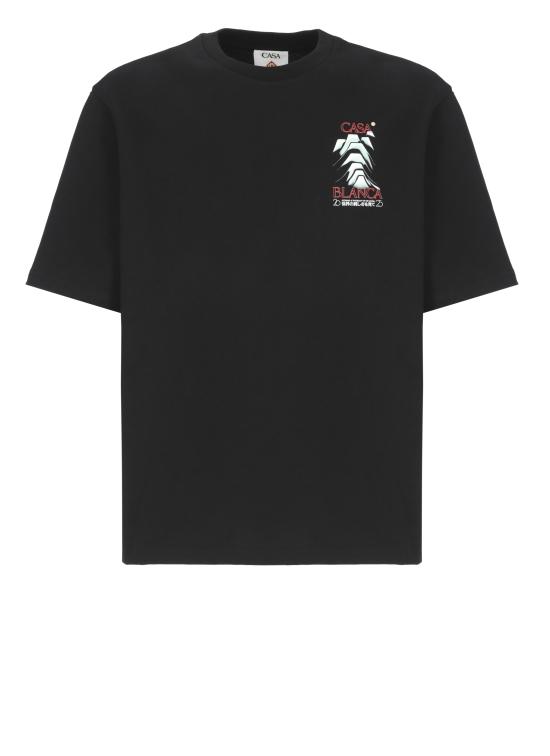 25FW 카사블랑카 반팔 티셔츠 MPF25JTS04406 BLACK Black