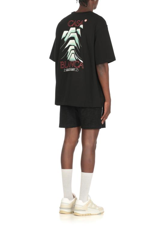 25FW 카사블랑카 반팔 티셔츠 MPF25JTS04406 BLACK Black - CASABLANCA