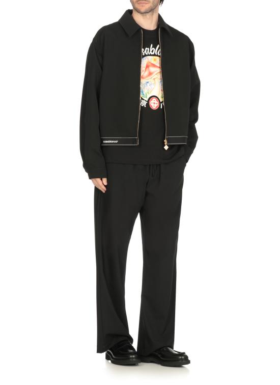 25FW 카사블랑카 반팔 티셔츠 MPF25JTS00105 BLACK - CASABLANCA