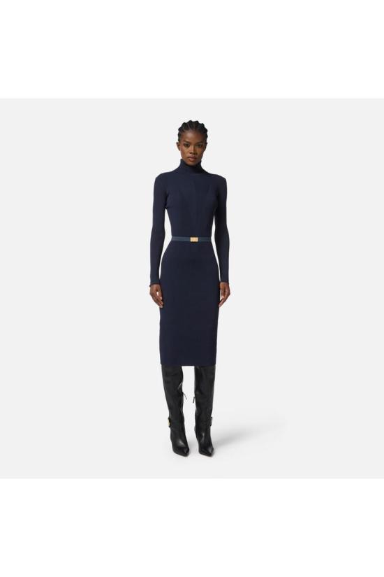 25FW 엘리자베타프랜치 미디 원피스 AM07B56E2EA8 BLUE - ELISABETTA FRANCHI