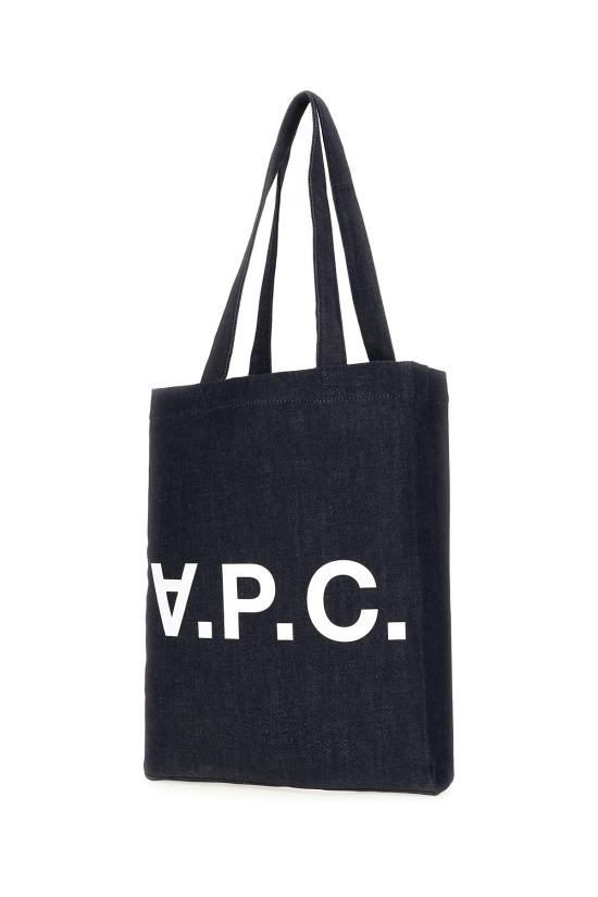 25FW 아페쎄 로르 로고 프린트 데님 토트백 COHIZ M61445 IAI INDIGO DOM - A.P.C.