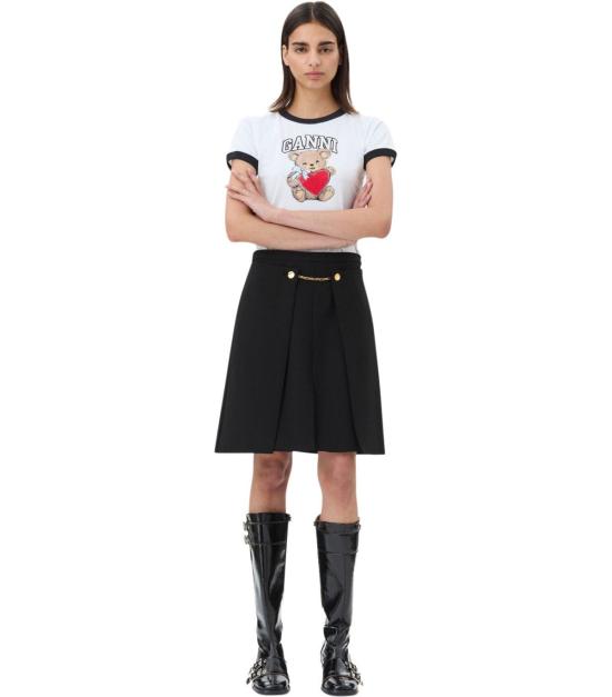 25SS 가니 숏 스커트 W0184 099 34 Black - GANNI