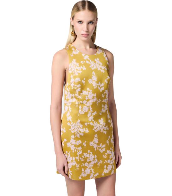 25SS 엘리자베타프랜치 숏 원피스 AB75951E2 DJ4 38 Yellow - ELISABETTA FRANCHI