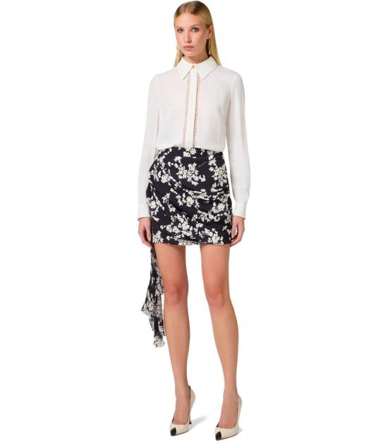 25SS 엘리자베타프랜치 숏 스커트 GOS9551E2 685 38 Black - ELISABETTA FRANCHI