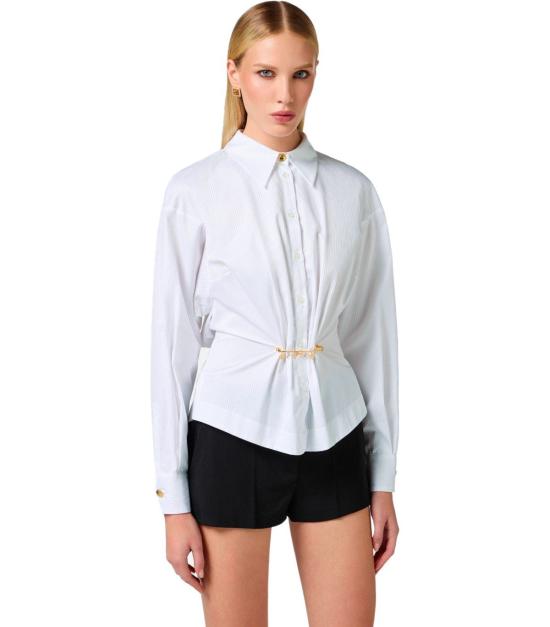 25SS 엘리자베타프랜치 셔츠 CA04851E2 100 40 White - ELISABETTA FRANCHI