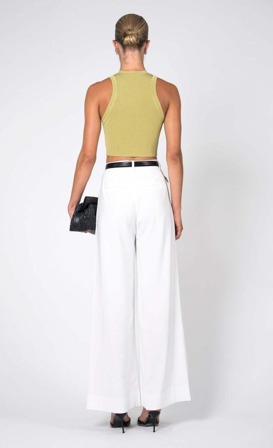  논살란트 레이블 민소매 티셔츠 넌캐럴런트 라벨 미아 탱크 소프트 그린 - NONCHALANT LABEL