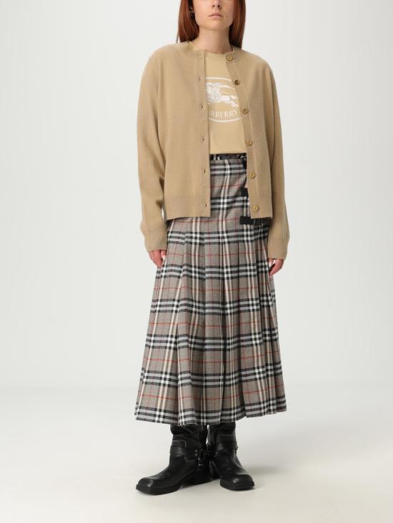 25FW 버버리 나이트 스탬프 코튼 티셔츠 8110926 Apricot - BURBERRY