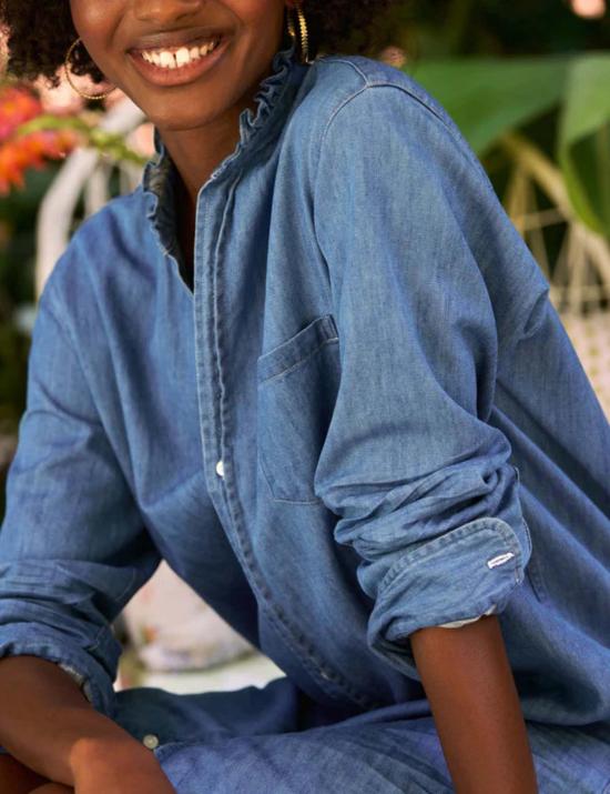  프랭크 앤 에일린 롱 원피스 프랭크 & 아일린 러플 메리 클래식 셔츠드레스 - FRANK & EILEEN