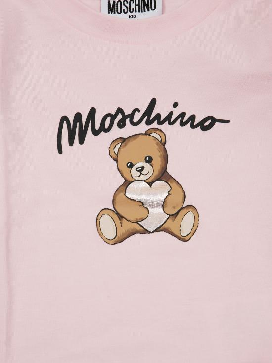 25FW [키즈] 모스키노 티셔츠 HDO010 LBA11 50209 SUGAR ROSE ROSA - MOSCHINO