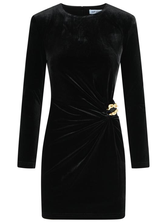 25FW 셀프 포트레이트 숏 원피스 AW25 128S BBLACK Black