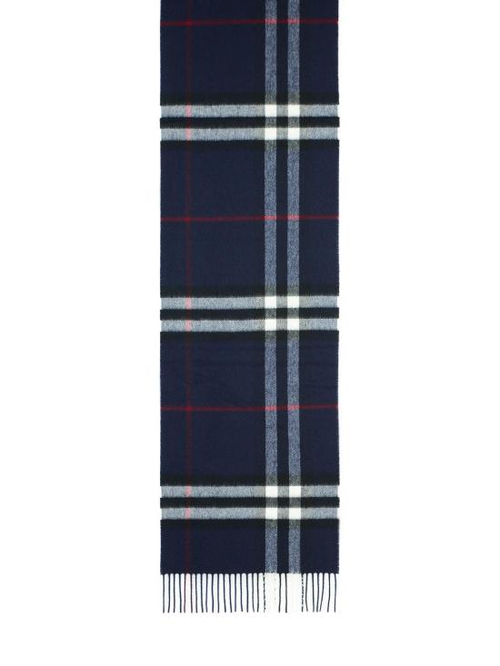 26FW 버버리 체크 캐시미어 머플러 8112641A1249 Navy - BURBERRY