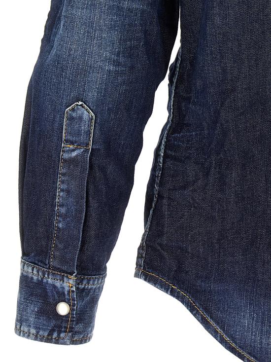 25FW 디스퀘어드2 긴팔 셔츠 S74DM0955S30341470 Blue - DSQUARED2