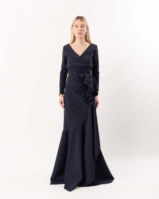  키아라보니 롱 원피스 Chiara Boni Maco 롱 Zp 저지 가운 미드나잇 - CHIARA BONI