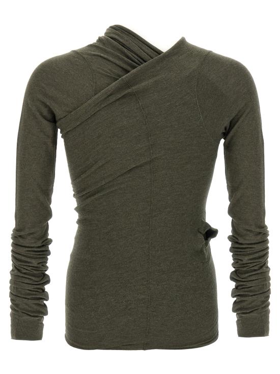 25FW 릭 오웬스 긴팔 티셔츠 RU02E1262JR25 Green - RICK OWENS