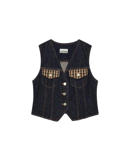  가니 베스트 기저귀 데님  다크 블루 스톤