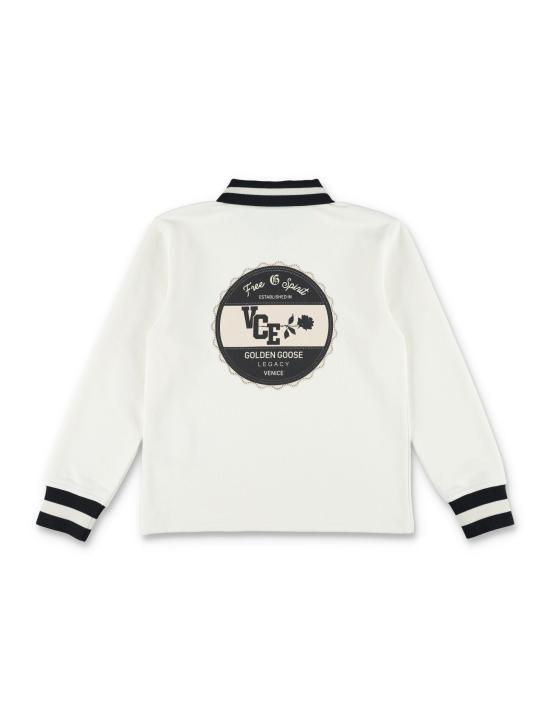 25FW [키즈] 골든구스 니트/스웻셔츠 GKP02420P002195 11421 HERITAGE WHITE BLACK - GOLDEN GOOSE