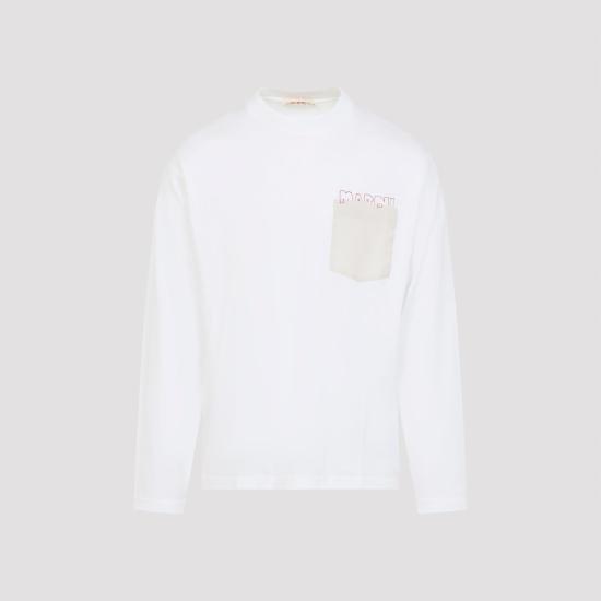 25FW 마르니 긴팔 티셔츠 HUMU0353QS UTC446 00W01 LILY WHITE - MARNI