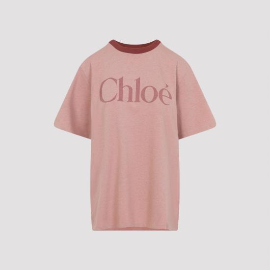 25FW 끌로에 반팔 티셔츠 CH25AJH20173 6B1 PETAL PINK PINK PURPLE - CHLOE