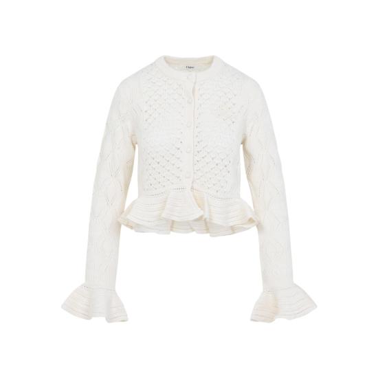 25FW 끌로에 가디건 CH25AMC01590 107 ICONIC MILK WHITE