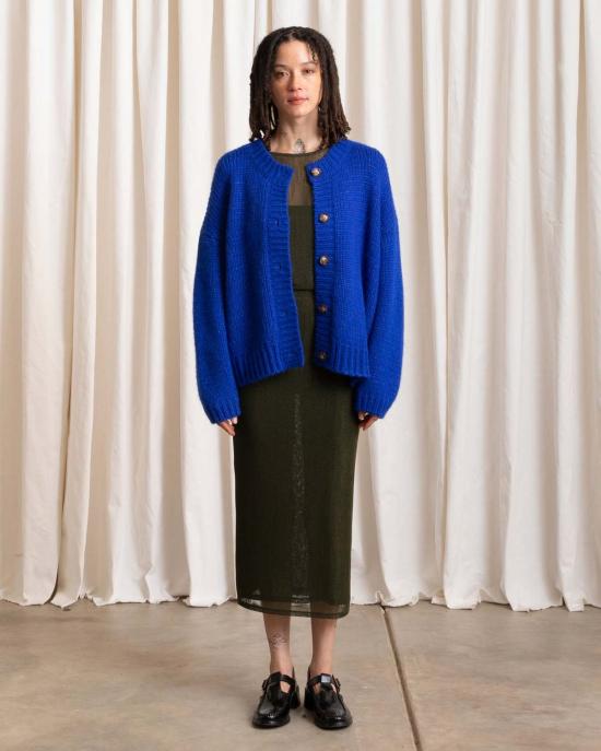  알리 골든 가디건 메리노 크루넥 카디건 - ALI GOLDEN